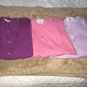 3 crewcuts girls cardigans
